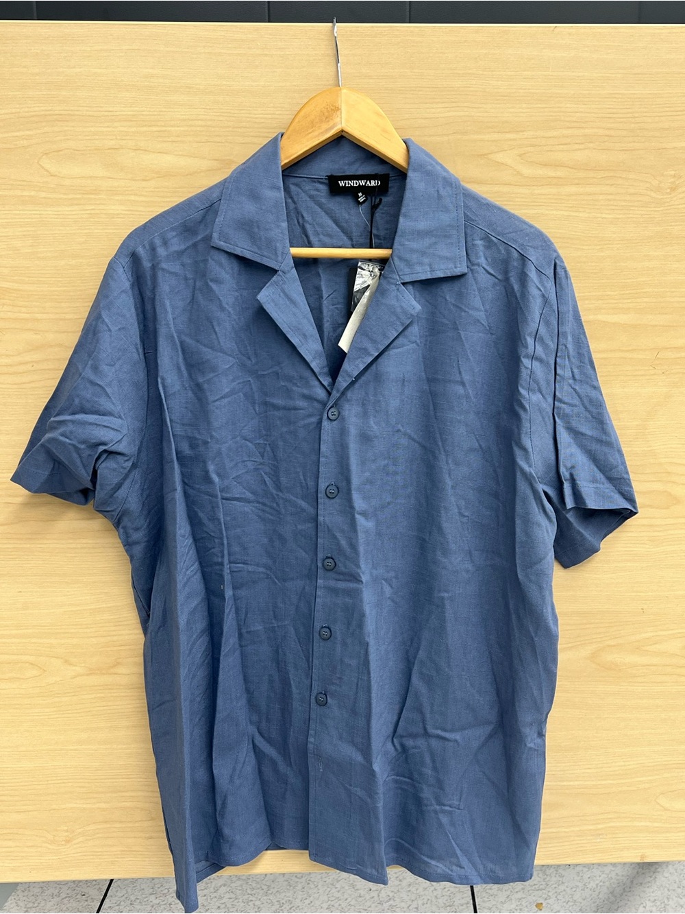 Winward Slate Blue Short-Sleeve Button-Down Shirt